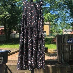 Black floral dress